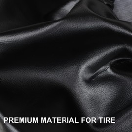 MOONET Spare Tire Cover for RV Trailer,Waterproof Leather Wheel Cover with American Flag Fit for Truck,Trailer,RV,SUV,Camper and Most Vehicle 15" Black-White (for Tire Diameter 27-29 inch)