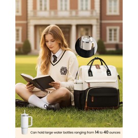 LOVEVOOK Laptop Backpack for Women, 17 Inch Work Business Backpacks Purse With Large Capacity, Waterproof Nurse Bag College Bookbag for School, Waterproof Casual Daypack for Travel