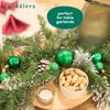 THE TWIDDLERS – 50-Pack Green Christmas Baubles - Various Sizes