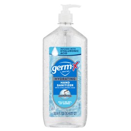 Germ-X Hand Sanitizer, Hydrating with Hyaluronic Acid, 1L Bulk Pack, Instant & No Rinse Formula, Sanitizing Liquid Gel for All Skin Types, Formulated without Parabens, Phthalates & Dyes