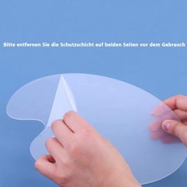 Grizef Mixing Palette 30 x 20 cm Plastic - For Oil & Acrylic Paints, With Finger Hole, 2 Pieces - Ideal for Painting, Crafts & DIY Art