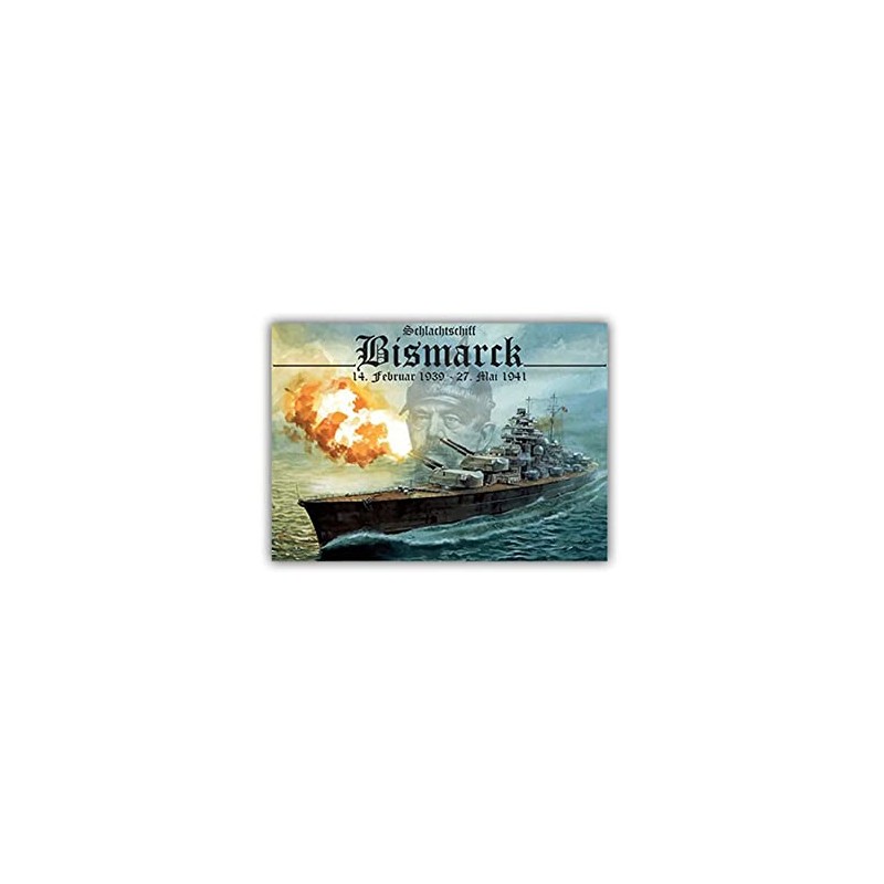 #A969 Sticker Bismarck Battleship Marine 10 x 7 cm