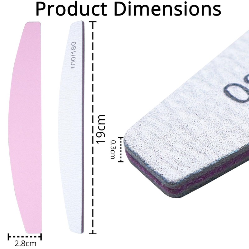 Nail Files, Professional Nail Files 100/180 200/240 Grit Nails File