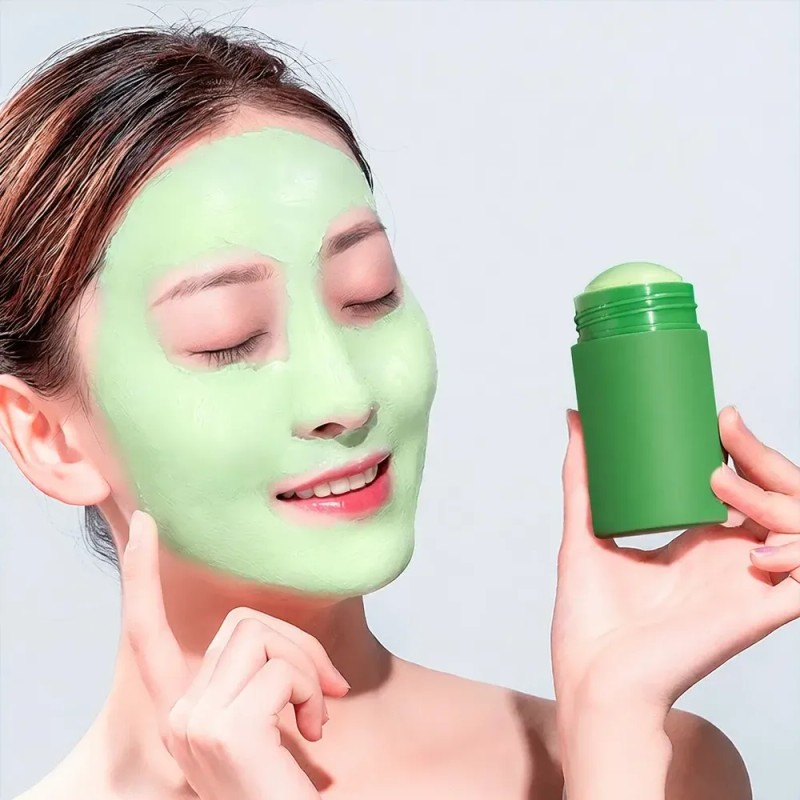 Mascarilla De Barro En Forma De Barra De Té Verde: