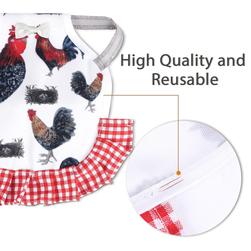 PETKNOWS Standard Chicken Saddle, Hen Apron with Elastic Straps, Suit