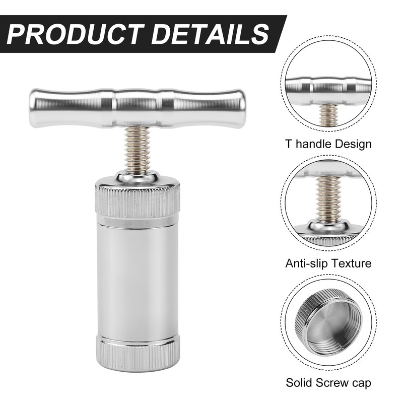 FSWWSF Pollen Press T-Handle Durable Herb Press Pollen Press Small