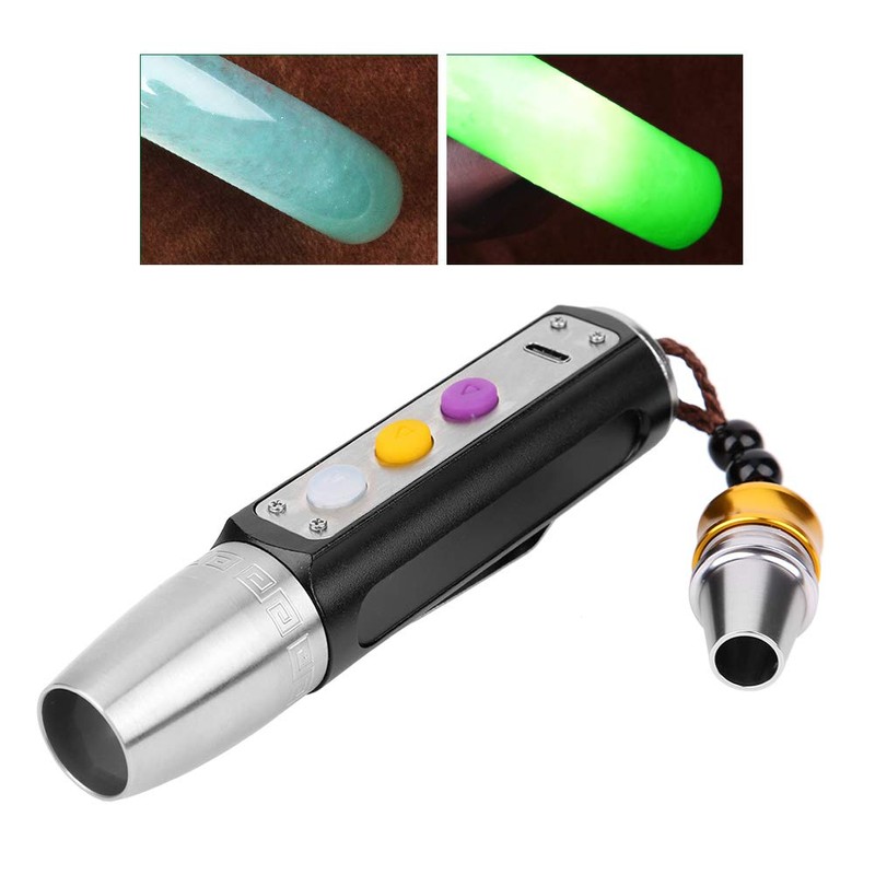 SOCOCO Jewelry Flashlight, Large Capacity, USB Charging, Gemological LED Light,