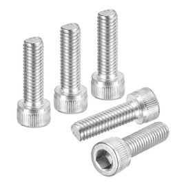 DTGN M6-1x20 Socket Head Cap Screws Bolts - 50Pack - Good for Road Bicycle, Mountain Bike, Auto, Motorcycle - 304 Stainless Steel Hex Head Metric Screws - Silver