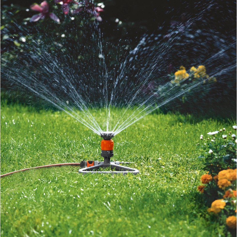 Gardena 1948-20 Vario Sprinkler, Round Shape, Gray/Orange Product Warranty: Up