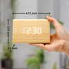 GEARONIC Digital Alarm Clock Wooden Alarm Clock Wood Modern Triangle