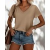 Riyiper 3 Pack Women's Tshirts V Neck Summer Trendy Short