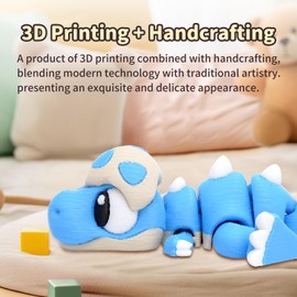 FXiaoy 3D Printed Exquisite Dinosaur Egg Toy Model, Fully Articulated 3D Printed Toy. (Yellow)