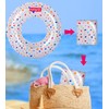 Inflatable Swimming Hoop, Star Clear Sky Rainbow Sequins Swimming Ring,