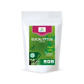 Herbal Magic's Eucalyptus Herbal Tea Cuts - Green & Whole Leaves - Freshly Harvested - Caffeine Free Natural Detox - pleasing cup of tea anytime - No Fillers & Preservatives -100g