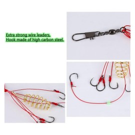 8 Fishing Hooks with Explosives Fish Bait Fishing Lure Hooks Fishing Tackle for Bait Hooks with Spring Feeder Carp Fried Hook Small Snap Hook