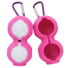 Emsing SID05-PI Golf Ball Case, 8 Colors, Comes with Carabiner, Easy to Insert, Difficult to Fall Off, Colorful, Stylish, Golf Style, Coordination, Simple, Compact, Competition Prize, Storage,