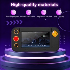 Carrying Case 3 in 1 Set For My Arcade Atari Gamestation Go Handheld Game Console, Included Carrying Case, Silicone Protective Cover and 2 Pack PET Screen Protector, Anti-Scratch,Shockproof,Black