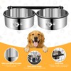 Luismia Hanging Stainless Steel Pet Dog Food Water Bowl for