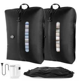 2025 Vacuum Bags for Clothes, Travel, AIDONS Reusable Vacuum Bags for Suitcases with 5 kPa Pump, IP67 Waterproof, Ultralight Vacuum Bags for Clothing, Suitable for Business Trips, Holidays