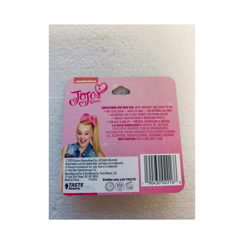 Taste Beauty JoJo Siwa Flavored Lip Balm ~ Cupcake or