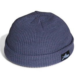 Librass Short Beanie, Watch Cap, Knit Hat, Shallow, Cold Protection, Men's, Women's, gray (dark gray)