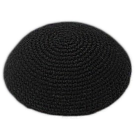Black All Size Hand Made Yarmulke Jewish Kippah Kipa Judaica Yamaka Kippa Yamakah Yarmulka Hat Men Or Kids (18CM 7IMCH)