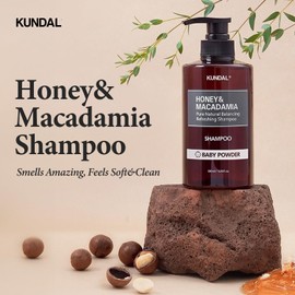 KUNDAL Natural Hair Shampoo [Fuzzy Navel Scent] Nourish dry, with Honey, Argan Oil, Macadamia Oil, Paraben & Sulfate Free, 10.14 oz(300ml)