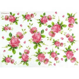 Stamperia A4 Rice Paper for Decoupage - Floral Butterflies Design