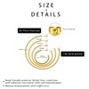Big Pure Titanium C-Hoop Earrings for Women 14K Gold Plated,