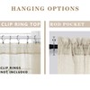 Cortinas semitransparentes con aspecto de lino beige de 42 x