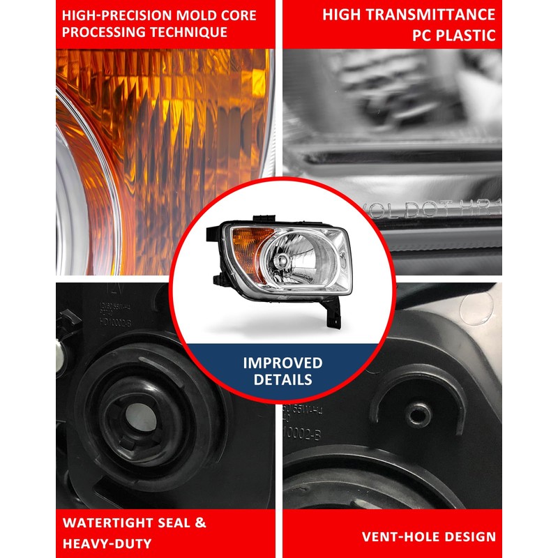 fits Honda Element 2003 2004 2005 2006 Headlight Assembly 2003-2006