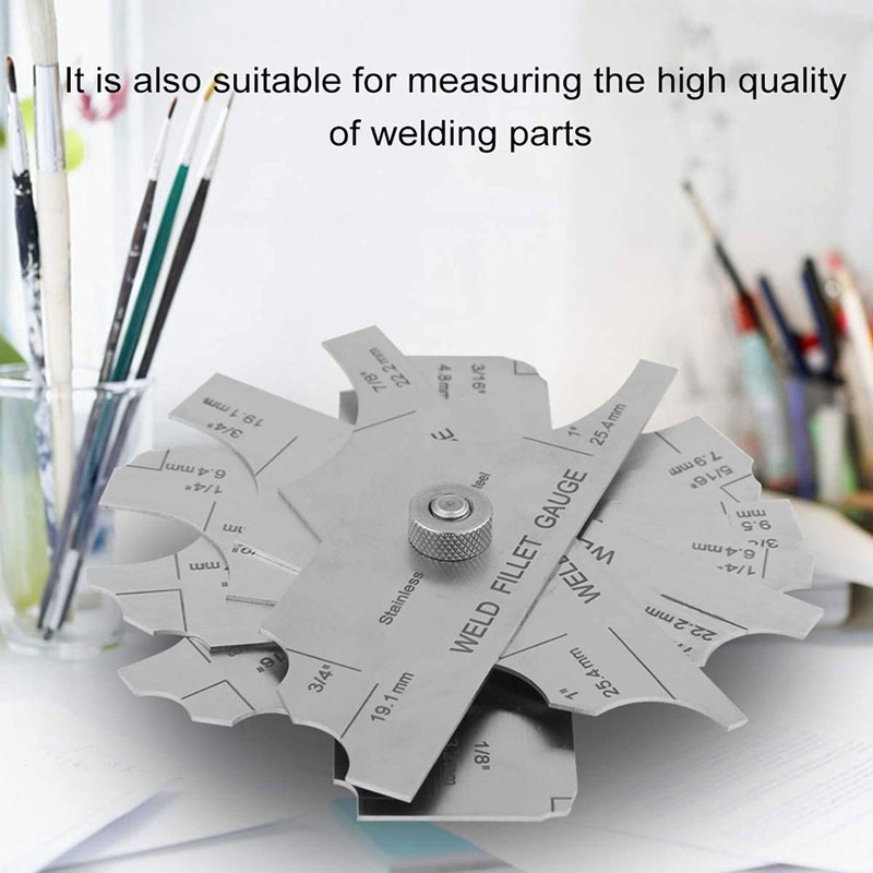 Fillet Weld Gage Set Stainless Steel Welding Inspection Inch/Metric for