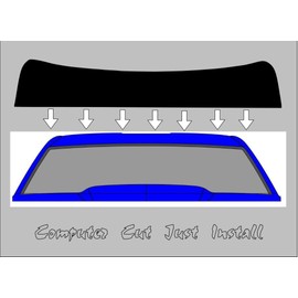 Generic DIY Computer Cut Windshield Tint Eyebrow Visor Compatible with Ford F250 F350 15-20 - 5%, Black