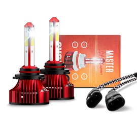 EVOLUM Master - Luces Led para Auto - 22,000 lumenes - Faros para coche - Sistema Can Bus - Resistencia al Agua - Haz de luz perfecto - Cuerpo de Aluminio de alta calidad - Luz Blanca (9005)