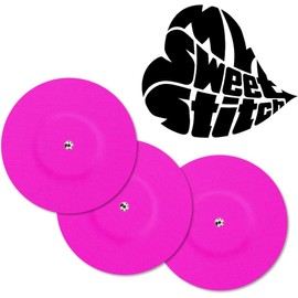 MySweetStitch - 25 x Plasters for Freestyle Libre 1 & 2 with Ventilation Hole - Made in Germany | Skin-friendly, Breathable, Waterproof | Outer Diameter 65 mm, Inner Diameter 6 mm | Round | Pink