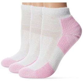 Thorlo Women's Distance Walking Sock 3 Pack, White/Pink, 11