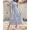 BTFBM Women Casual Summer Dresses 2024 Spring Crew Neck Ruffle