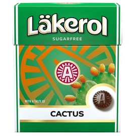 24 Boxes x 25g of Läkerol Cactus - Stevia - Original - Swedish - Sugar Free - Licorice - Salmiak - Pastilles - Lozenges - Drops - Dragees - Candies - Sweets