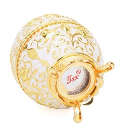 K COOL Precioso soporte automático para palillos de dientes con abrebotellas, prensa de mano, dispensador de palillos de dientes, caja de lata para cocina, hogar, restaurante (jade blanco y oro rosa)