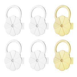 3 pares de arete para arete pesados, soporte levantadores y alfileres de bloqueo, evita que los aretes se caigan (2 plateados + 1 estilo de flor dorada)