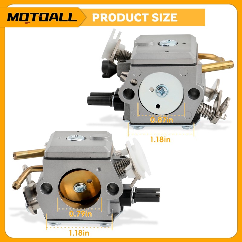 MOTOALL Carburetor Intake Kit Carb HD-12 HD-6 362 365 371