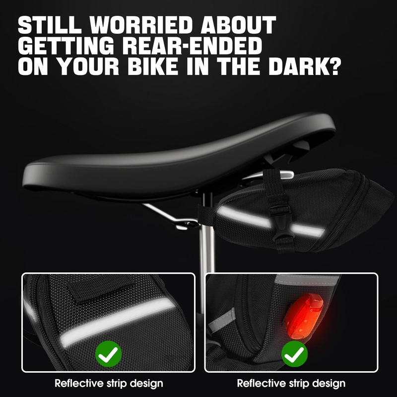 TOPBELIEF Bicycle Saddle Bag, Bicycle Tool Bag, Bicycle Saddle Bag