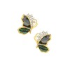 AnnBabic Abalone Shell Butterfly Stud Earrings for Women - Cubic