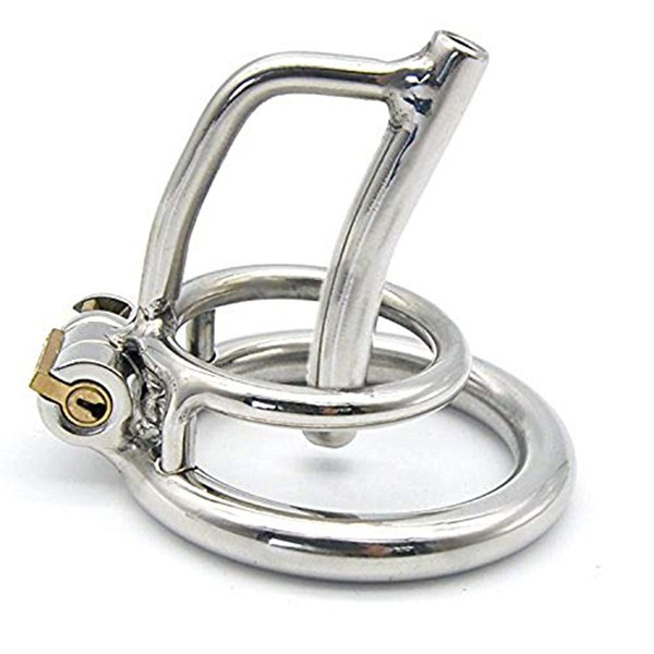 Stainless Steel Chastity Belt, Hollow Plug Included, Restraints, , SM Goods, SM Play, Chastity Equipment, Restraints, For Men, Fixed Ring, Inner Diameter 1.8 inches (45 mm)