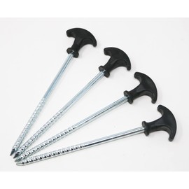 fiXte Heavy Duty Tent Pegs Bivvy Screw Ground Stake Camping Sheet Stakes Fishing Garden (4)