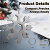 MUCLIP 18-in-1 Snowflake Multi Tool,2 Pack Stainless Steel with Carabiner,Bottle