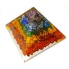 Orgone Seven Chakra Crystal Energy Generator Pyramid | Natural Chips