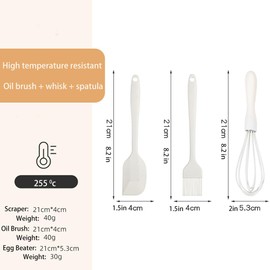 CAWEIN Kitchen tools for cooking 3pcs set-Silicone Pastry Brush Baking Brush,Silicone Whisk,Silicone Spatulas