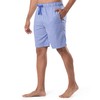 IZOD Men's Poly Rayon Drawstring Sleep Lounge Short, Blue/White Plaid,