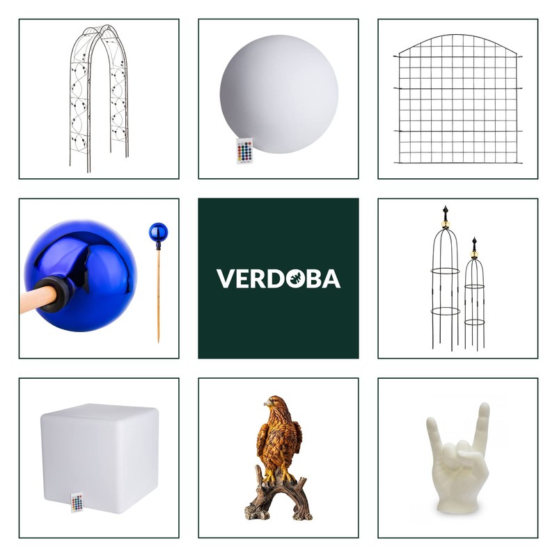 VERDOBA - Garden Decoration 4 Birds - Decorative Figures Made